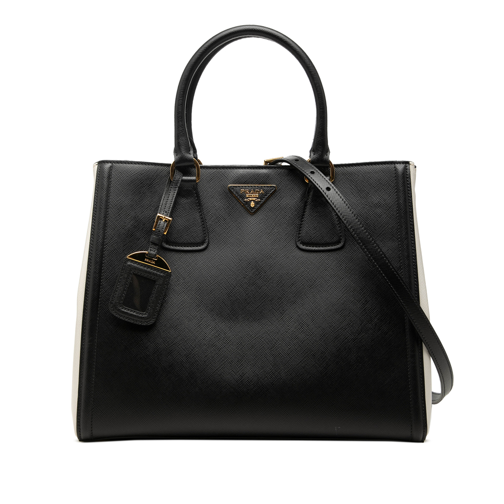 Pre-Loved Prada Medium Bicolor Saffiano Lux Galleria Satchel